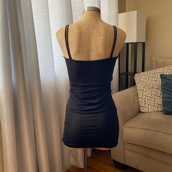 BLACK RUCHED DRESS - Picture 4 of 5